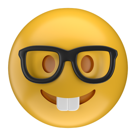 Emoji de cara de nerd  3D Icon