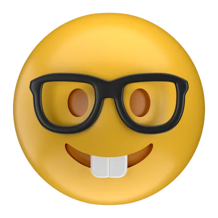 Emoji de cara de nerd  3D Icon