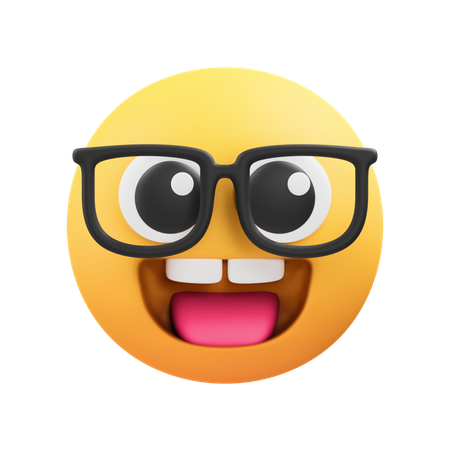Emoji de cara de nerd  3D Icon