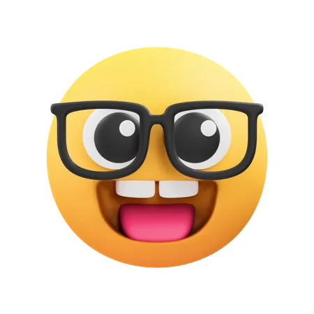 Emoji de cara de nerd  3D Icon