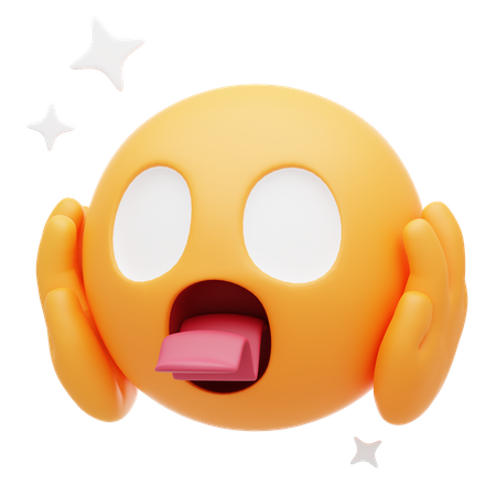 Emoji de cara de sorpresa  3D Icon