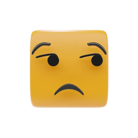 Emoji de cara poco divertida  3D Icon