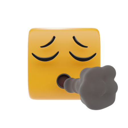 Cara exhalando emoji  3D Icon