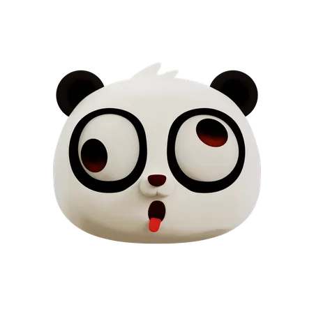 Emoji de cara feia de panda fofo  3D Icon