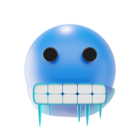 Emoji de cara fría  3D Icon