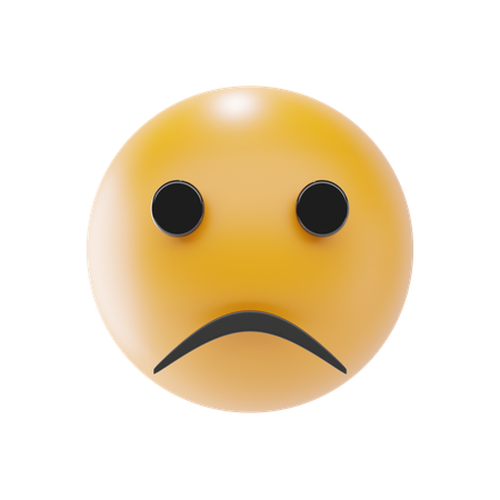 Emoji de cara con el ceño fruncido  3D Icon