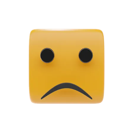 Emoji de cara con el ceño fruncido  3D Icon