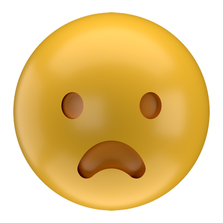 Emoji de cara con el ceño fruncido  3D Icon