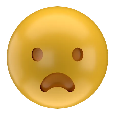 Emoji de cara con el ceño fruncido  3D Icon