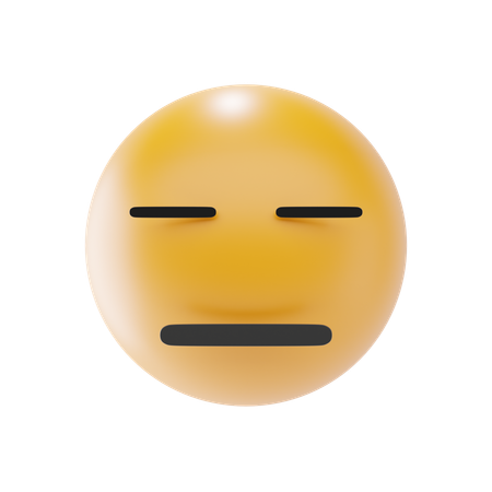 Emoji de cara inexpresiva  3D Icon