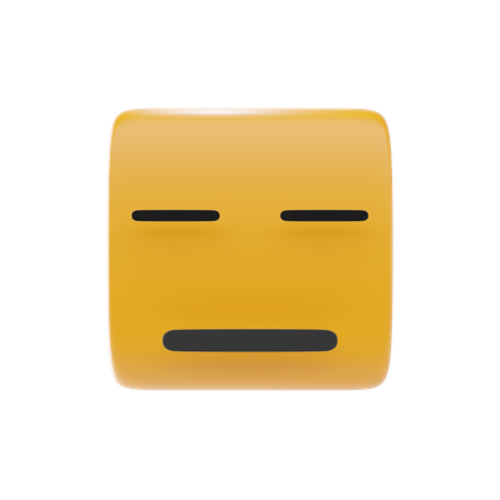 Emoji de cara inexpresiva  3D Icon