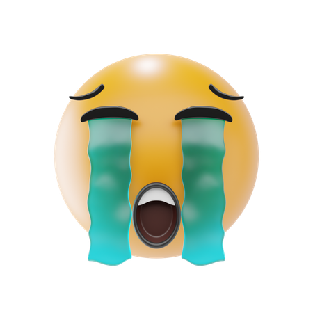 Emoji de cara llorando ruidosamente  3D Icon