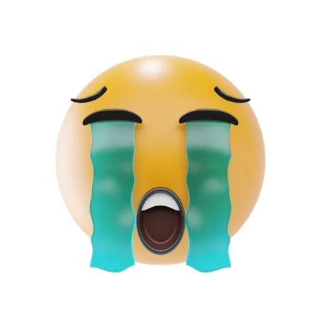 Emoji de cara llorando ruidosamente  3D Icon