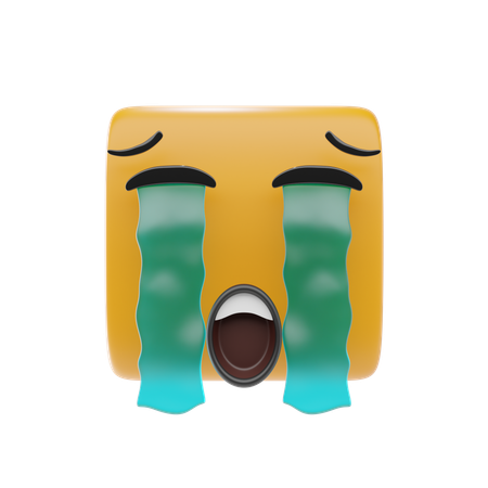 Emoji de cara llorando ruidosamente  3D Icon