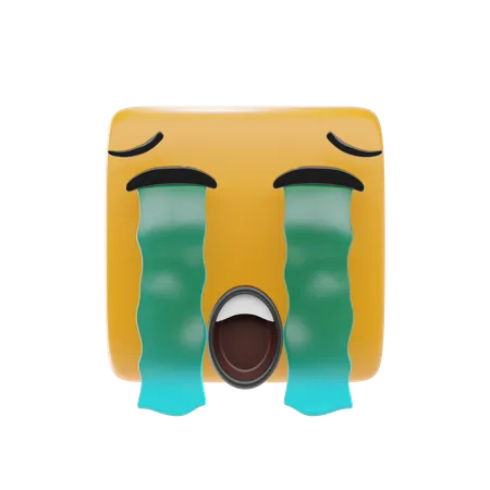 Emoji de cara llorando ruidosamente  3D Icon