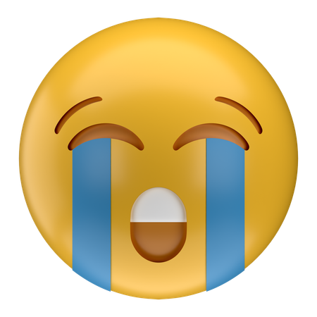 Emoji de cara llorando ruidosamente  3D Icon