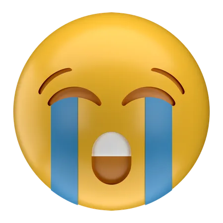 Emoji de cara llorando ruidosamente  3D Icon