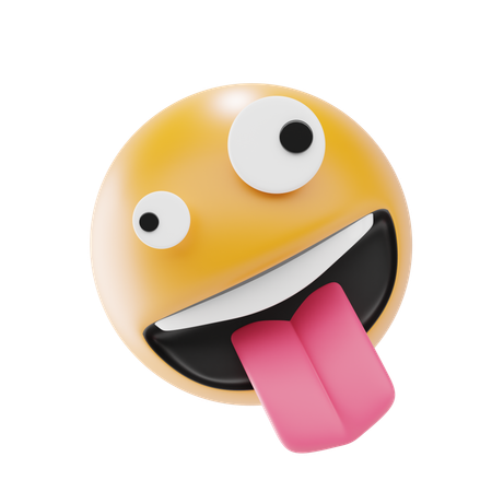 Emoji de cara loca  3D Icon