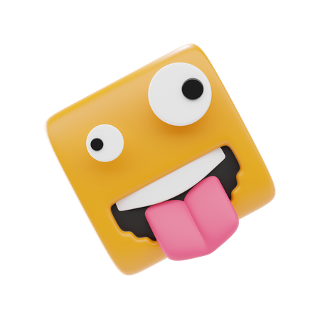 Emoji de cara loca  3D Icon