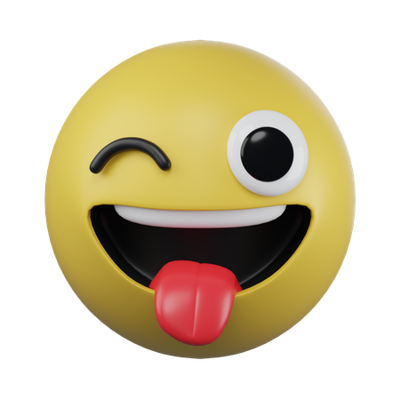 Emoji de cara maluca  3D Icon