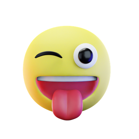 Emoji de cara maluca  3D Icon