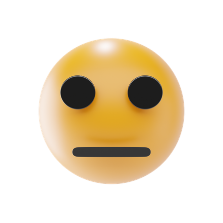 Emoji de cara neutral  3D Icon