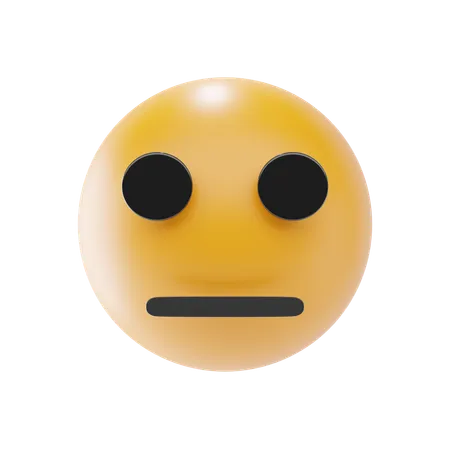 Emoji de cara neutral  3D Icon