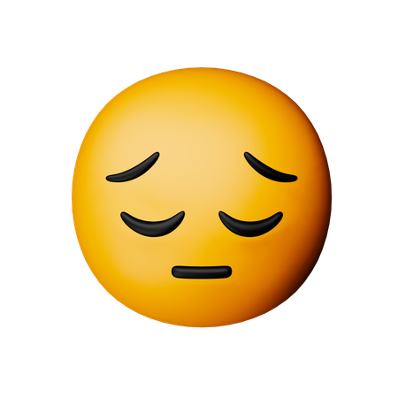 Emoji de rosto pensativo  3D Icon