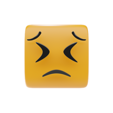 Emoji de cara perseverante  3D Icon