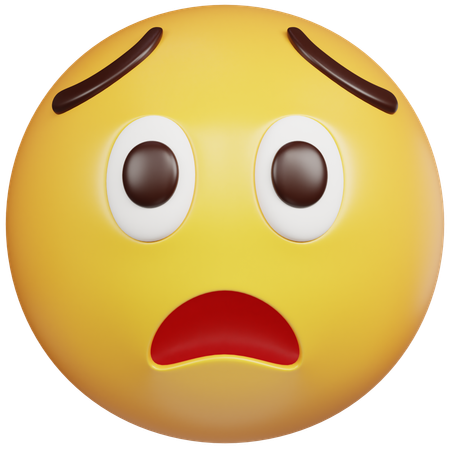 Emoji cara preocupada  3D Icon