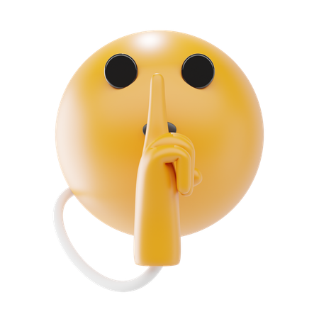 Emoji de cara de silencio  3D Icon