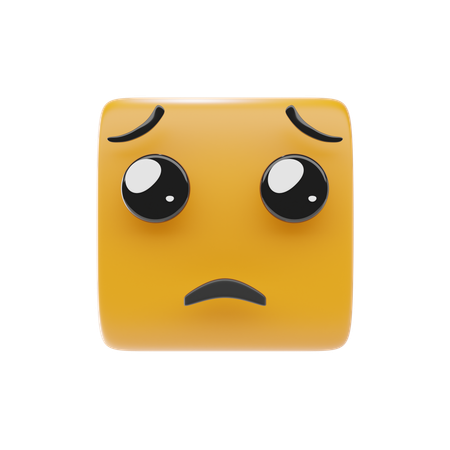 Emoji de cara suplicante  3D Icon