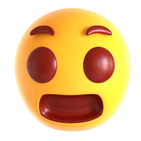 Emoji de rosto surpreso  3D Icon