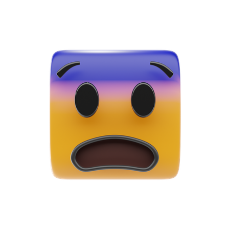 Emoji de cara temerosa  3D Icon