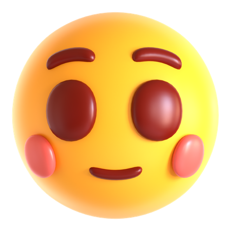 Emoji de cara tímida  3D Icon