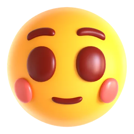 Emoji de cara tímida  3D Icon