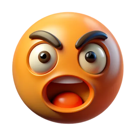 Emoji de cara brava  3D Icon