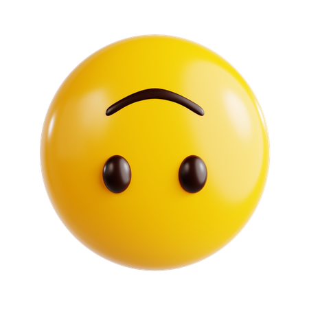 Emoji de carinha sorridente de cabeça para baixo  3D Icon