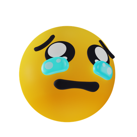 Emoji triste chorando  3D Icon