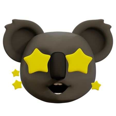 Emoji de estrela de coala fofo  3D Icon