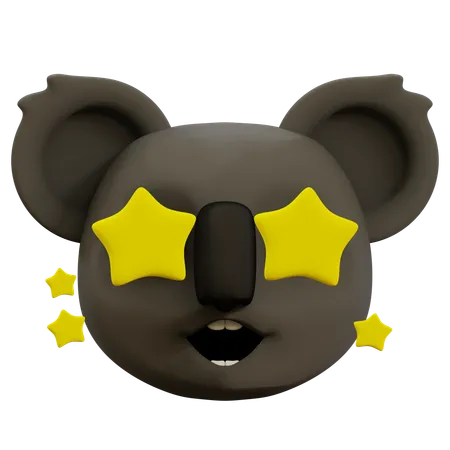 Emoji de estrela de coala fofo  3D Icon