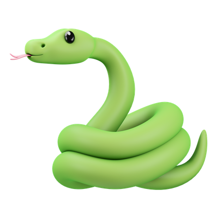 Emoji de cobra verde  3D Icon