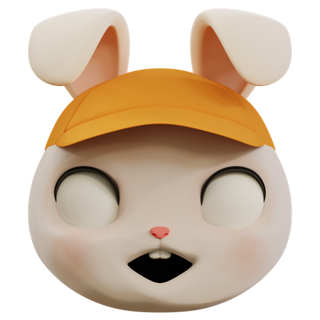 Emoji de coelho fofo assustado  3D Icon
