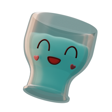 Emoji de copo de leite  3D Icon