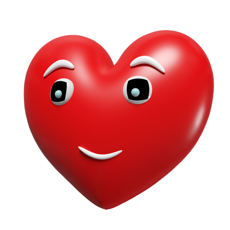 Emoji de corazon  3D Illustration