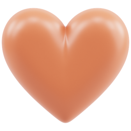 Emoji de corazón marrón  3D Icon