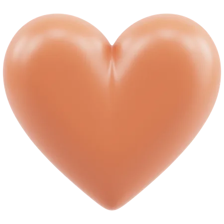 Emoji de corazón marrón  3D Icon