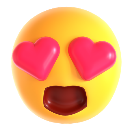 Emoji de cara con ojos de corazón  3D Icon