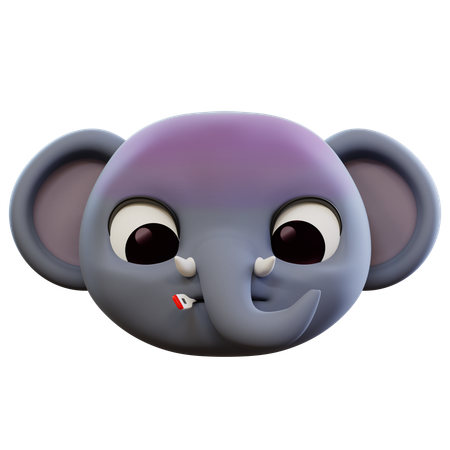 Emoji de elefante enfermo  3D Icon