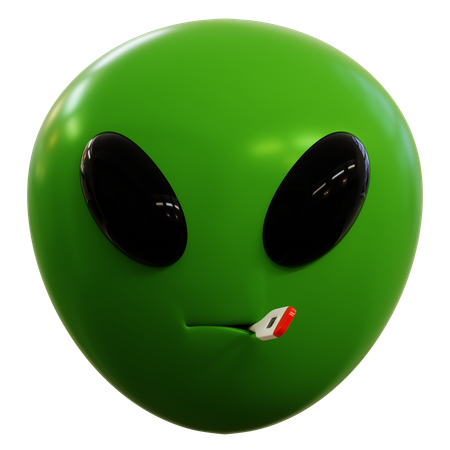 Emoji de extraterrestre enfermo  3D Icon